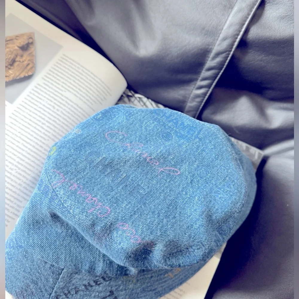 CHANEL Denim Mood Cloche Bucket Hat L